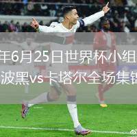2026年6月25日世界杯小组赛B组第3轮波黑vs卡塔尔全场集锦